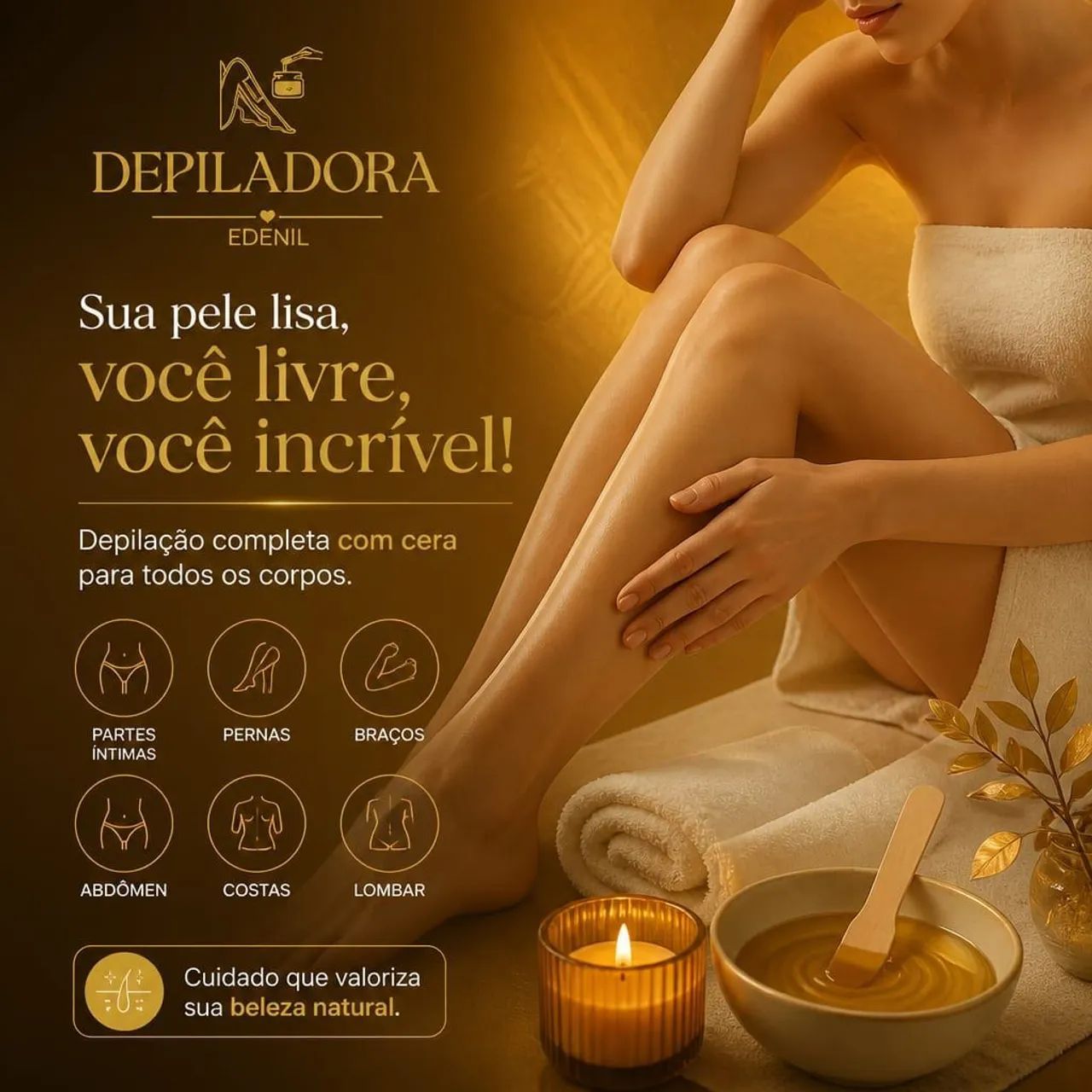 Depilação corporal com cera  - Foto 2