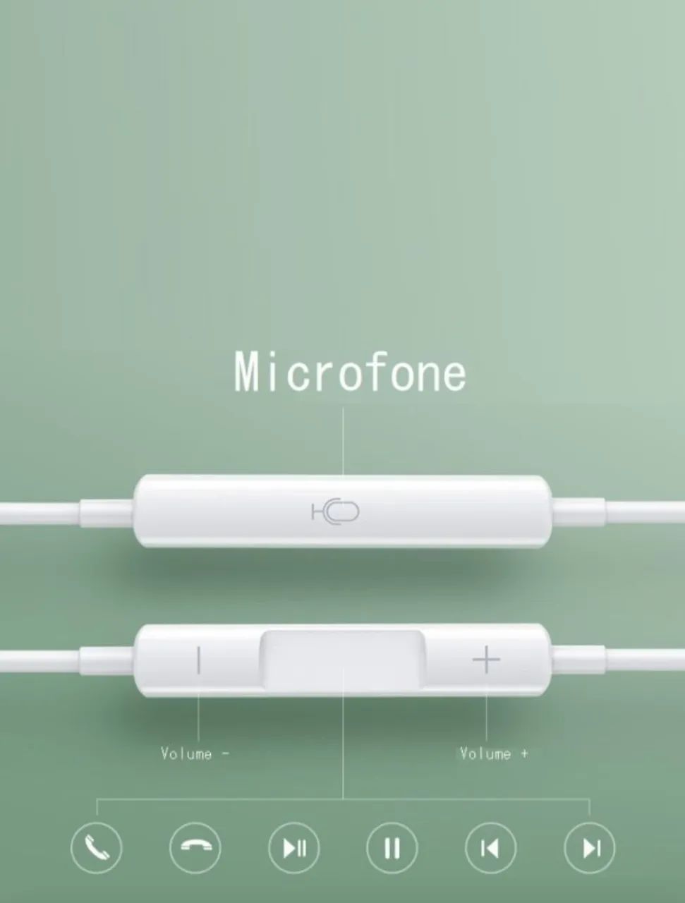 Fone De Ouvido com fio / entrada Tipo C Com Microfone - Foto 4