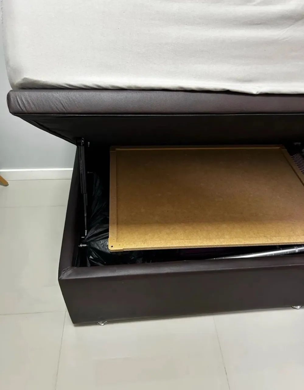 Cama box de solteiro com base baú - Foto 2
