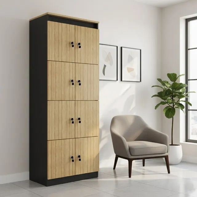 Storage Cabinet/8 Doors/Keys/60LX160AX36D, R$1.034,60!!