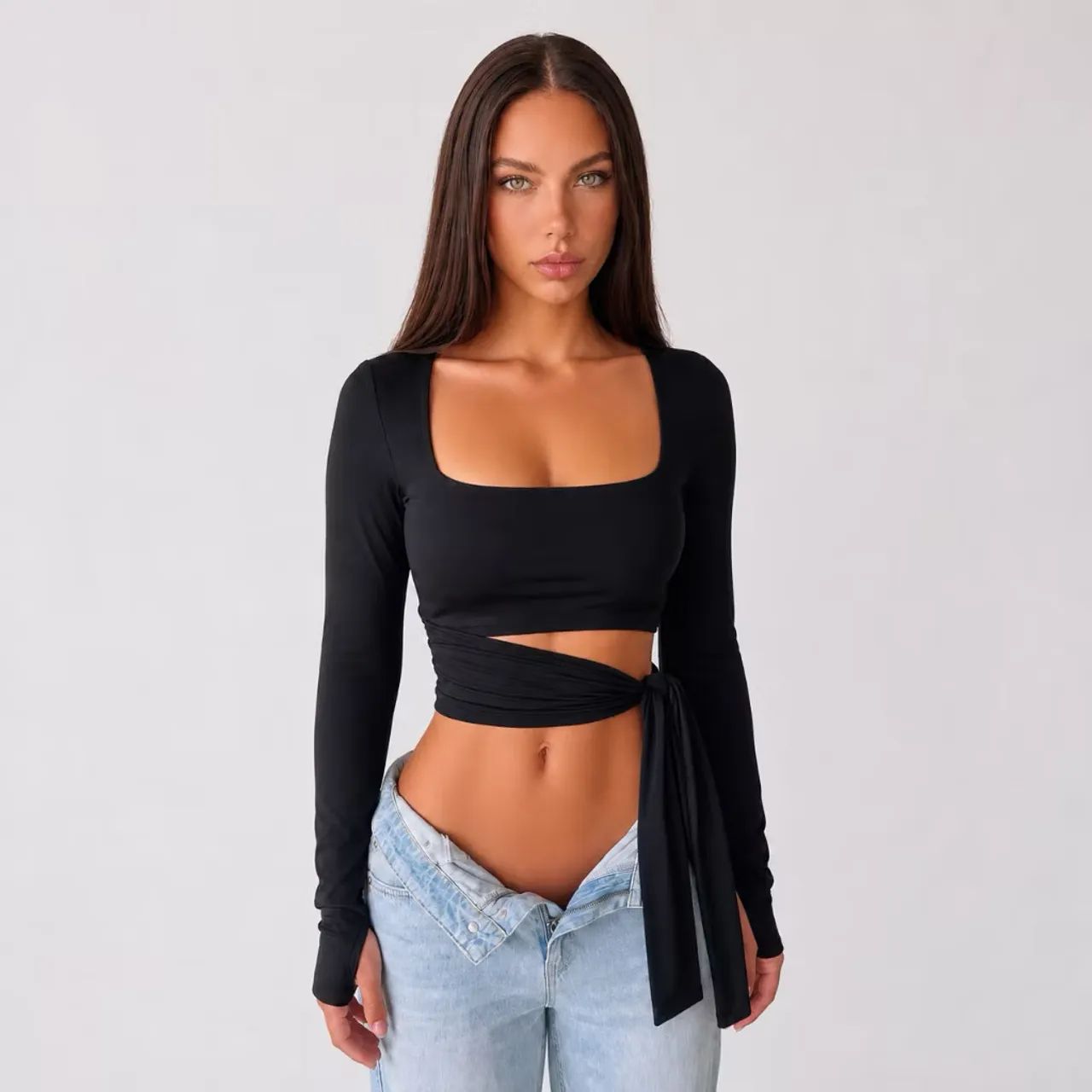 CROPPED BLUSINHA AMARRAÇÃO POR APENAS 69,90 - Foto 2