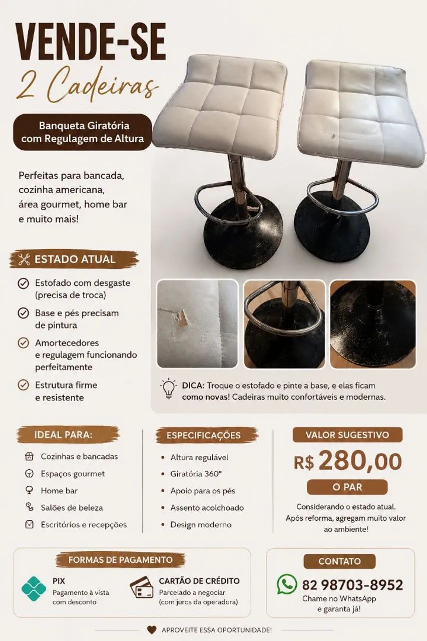 Banqueta Giratória 