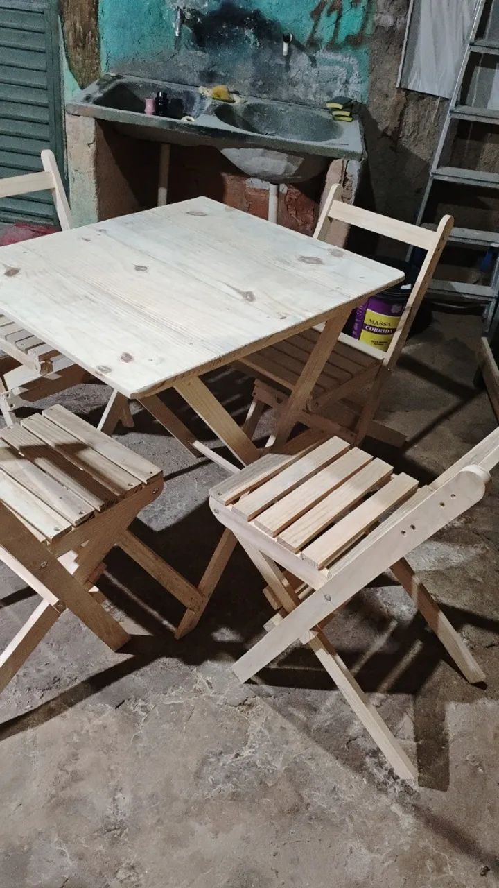 Mesa e cadeira dobravel 