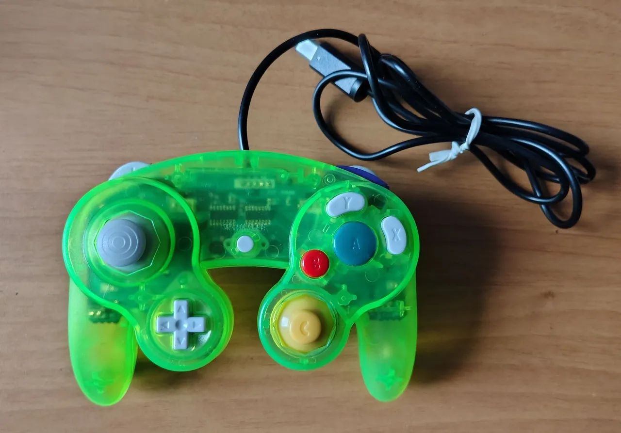 controle game cube verde