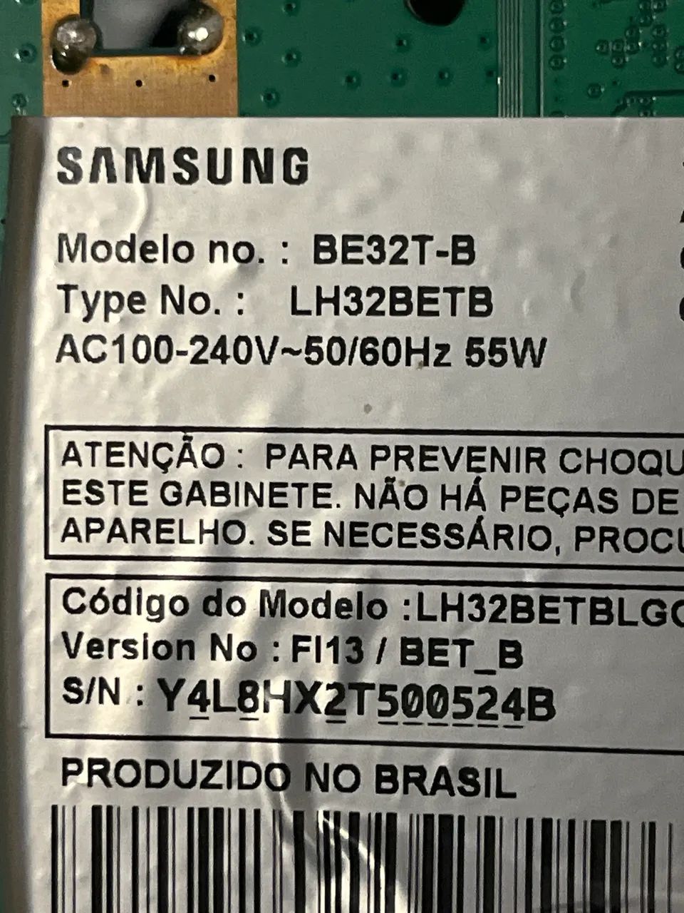 PEÇA TV SAMSUNG PLACA MÃE 
