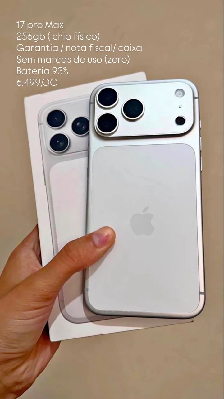 17 PRO MAX 265gb White completo!