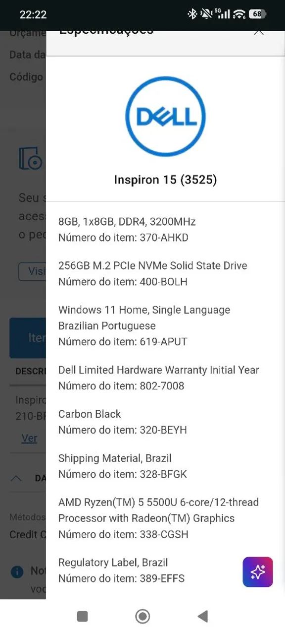 Notebook Dell SSD 512 16 GB bem novo - Foto 3