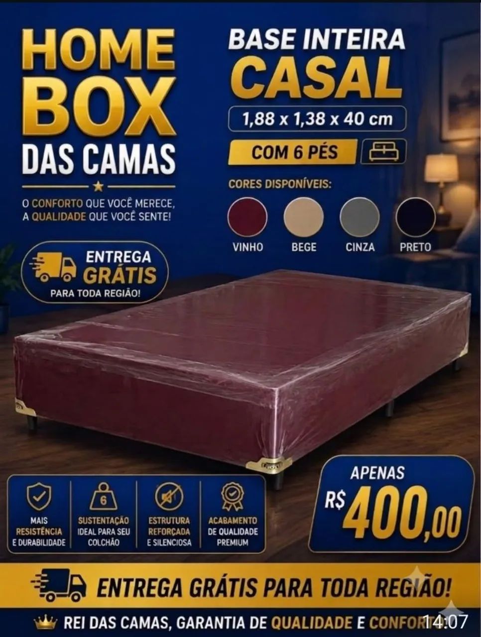 Base para cama casal  400 - Foto 2