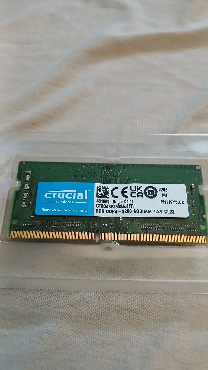 Memória RAM 8GB DDR4 3200mhz - Notebook