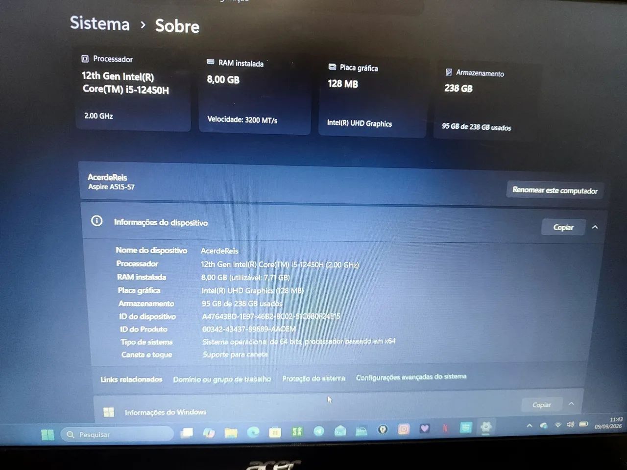 Vendo notebook acer Aspire  - Foto 4