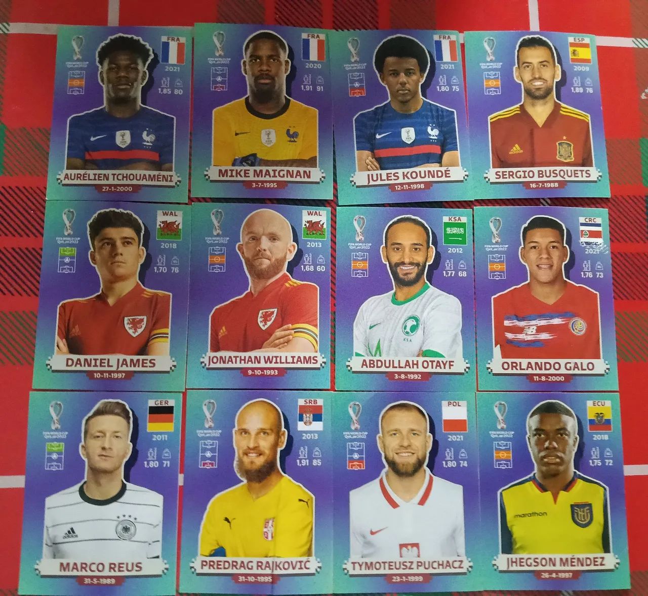 Figurinhas da FIFA Wold Cup.