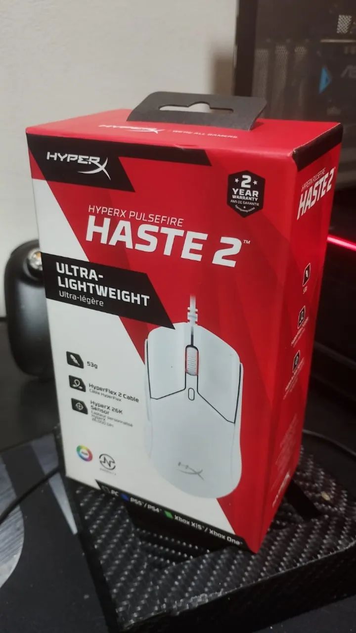 Mouse Gamer Hyperx Pulsefire Haste 2 Branco - Foto 3
