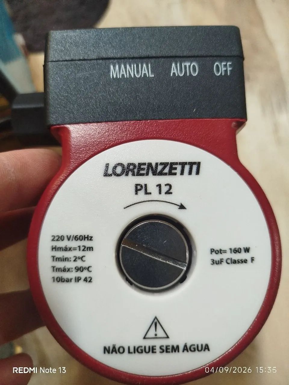 Aquecedor Lorenzetti PL12 novo