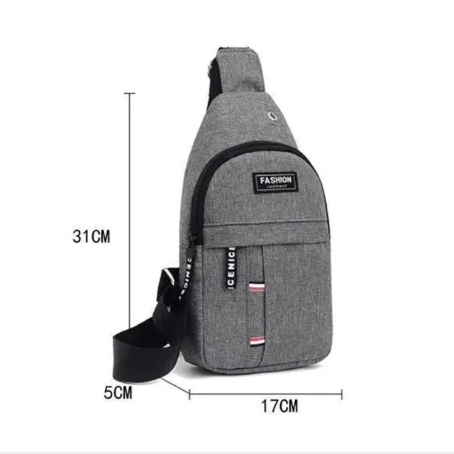 Bolsa Mochila De Peito Tiracolo Pochete Bolsa Impermeável Transversal Masculina/feminina - Foto 3