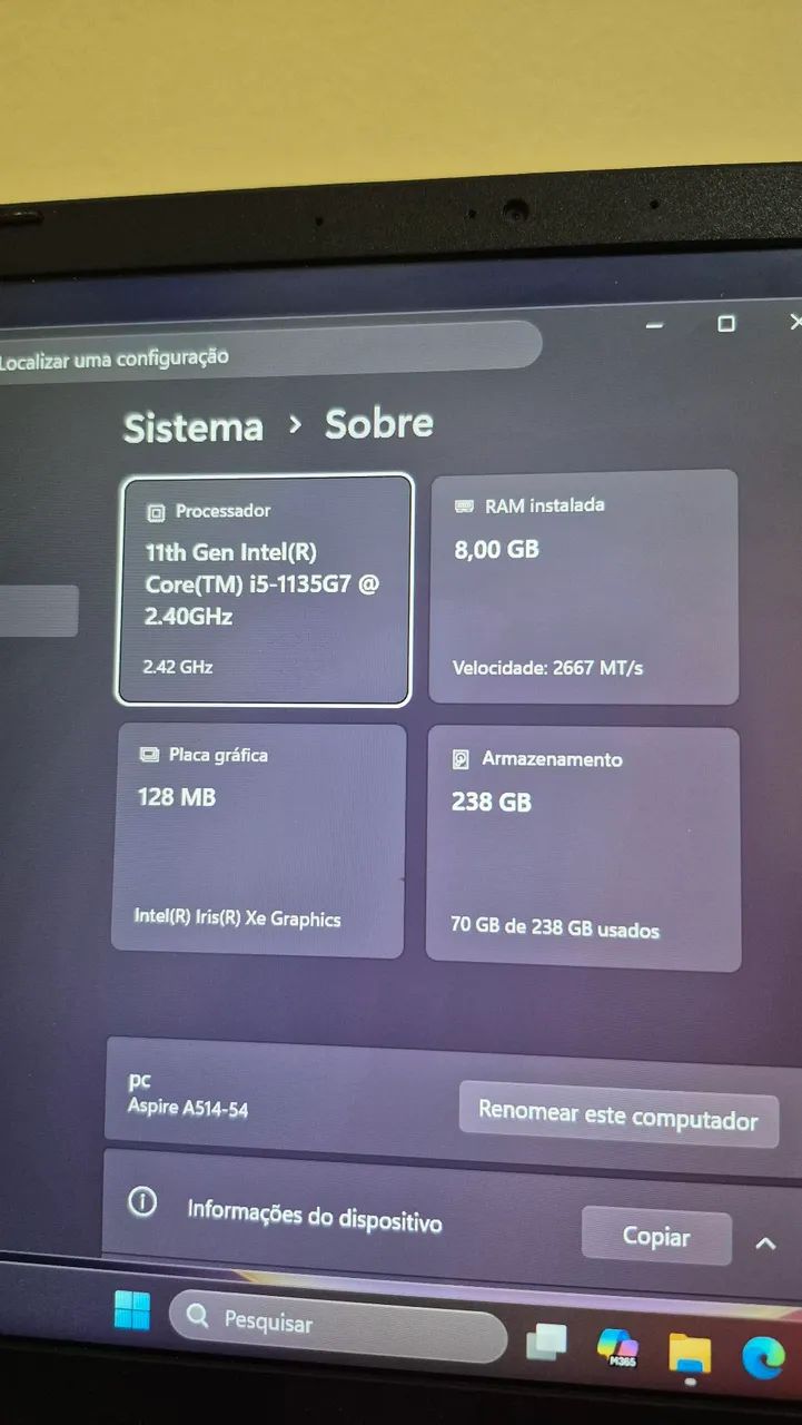 Notebook acer i5 11ª geração - Foto 2