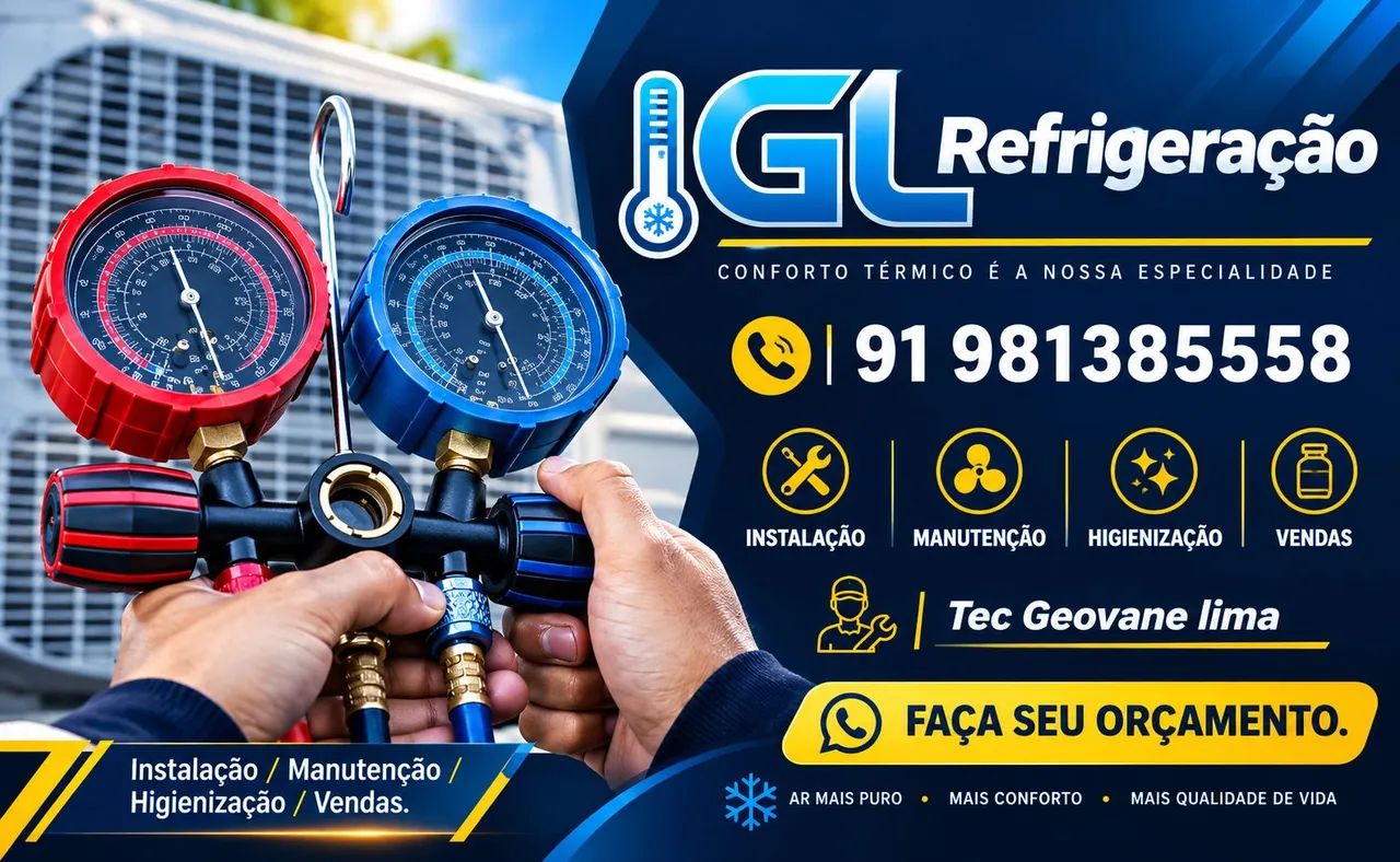 Refrigeração atendemos em toda Belém, mosqueiro até salinas