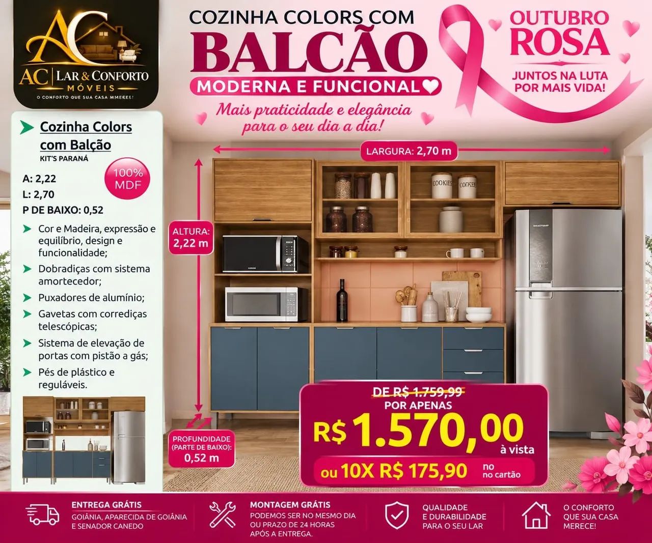 PROMOÇÃO ARMÁRIOS A PARTIR DE 699 - Foto 2