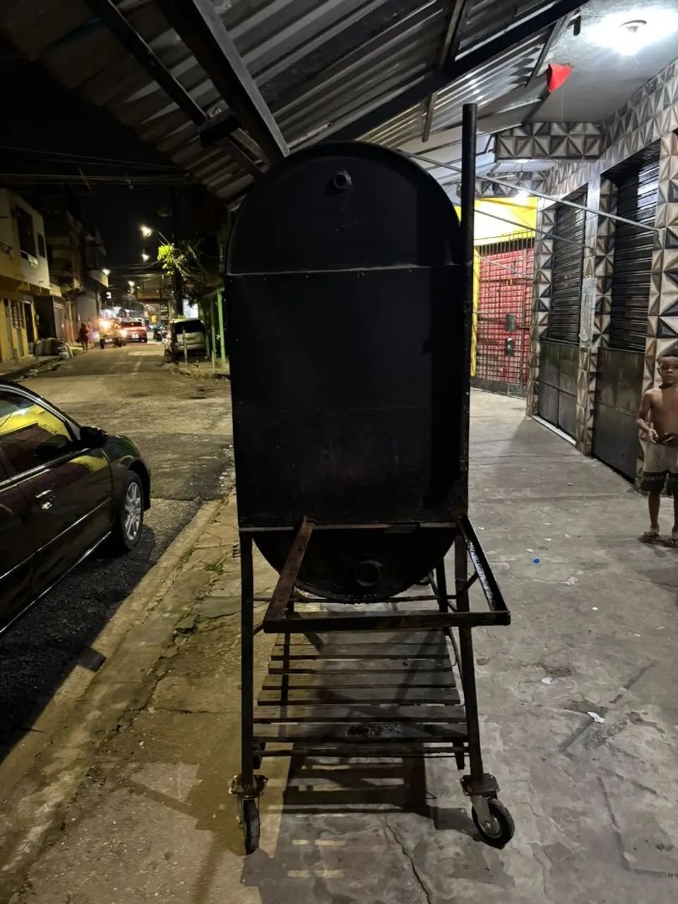 Churrasqueira tambor duplo com rodas. - Foto 2