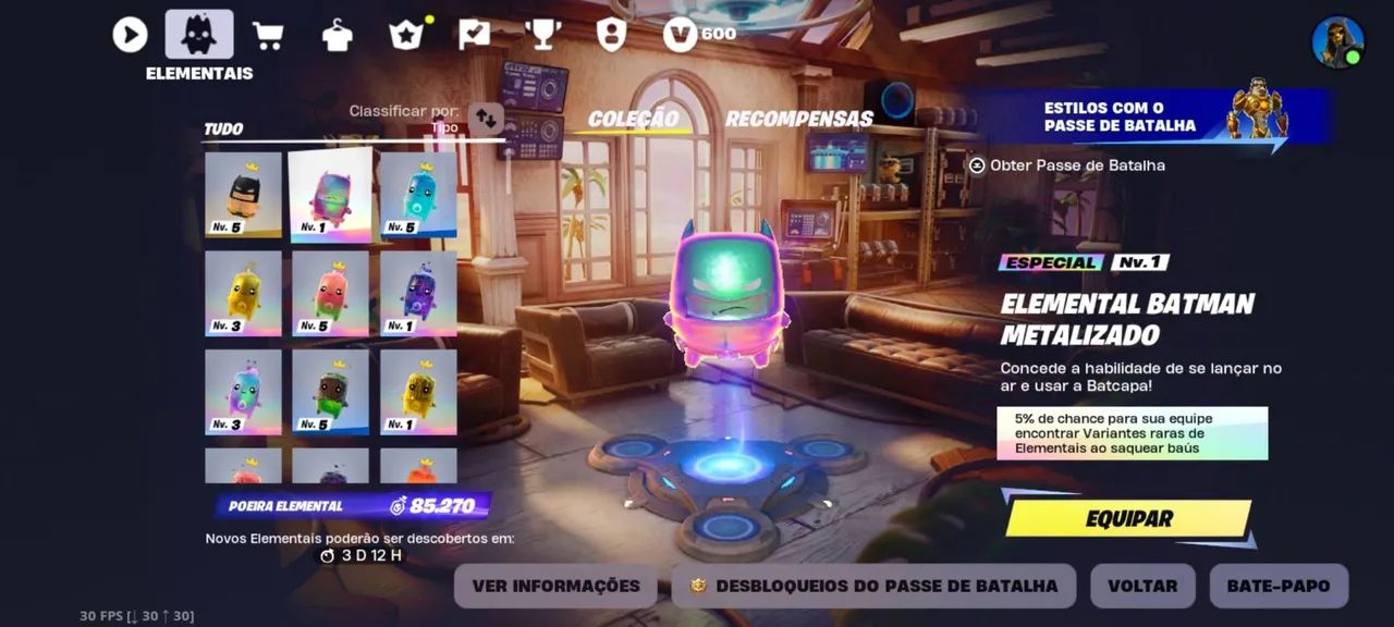 Elemental batman metalizado