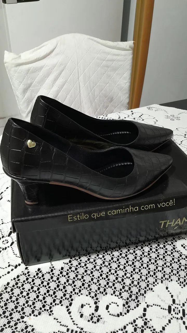 Sapato scarpin croco