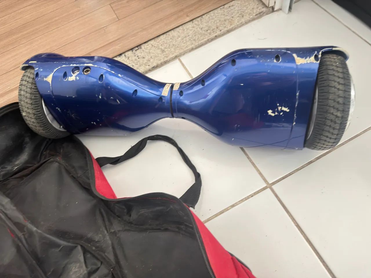 Skate Hoverboard elétrico azul - Ótimo estado - Foto 2