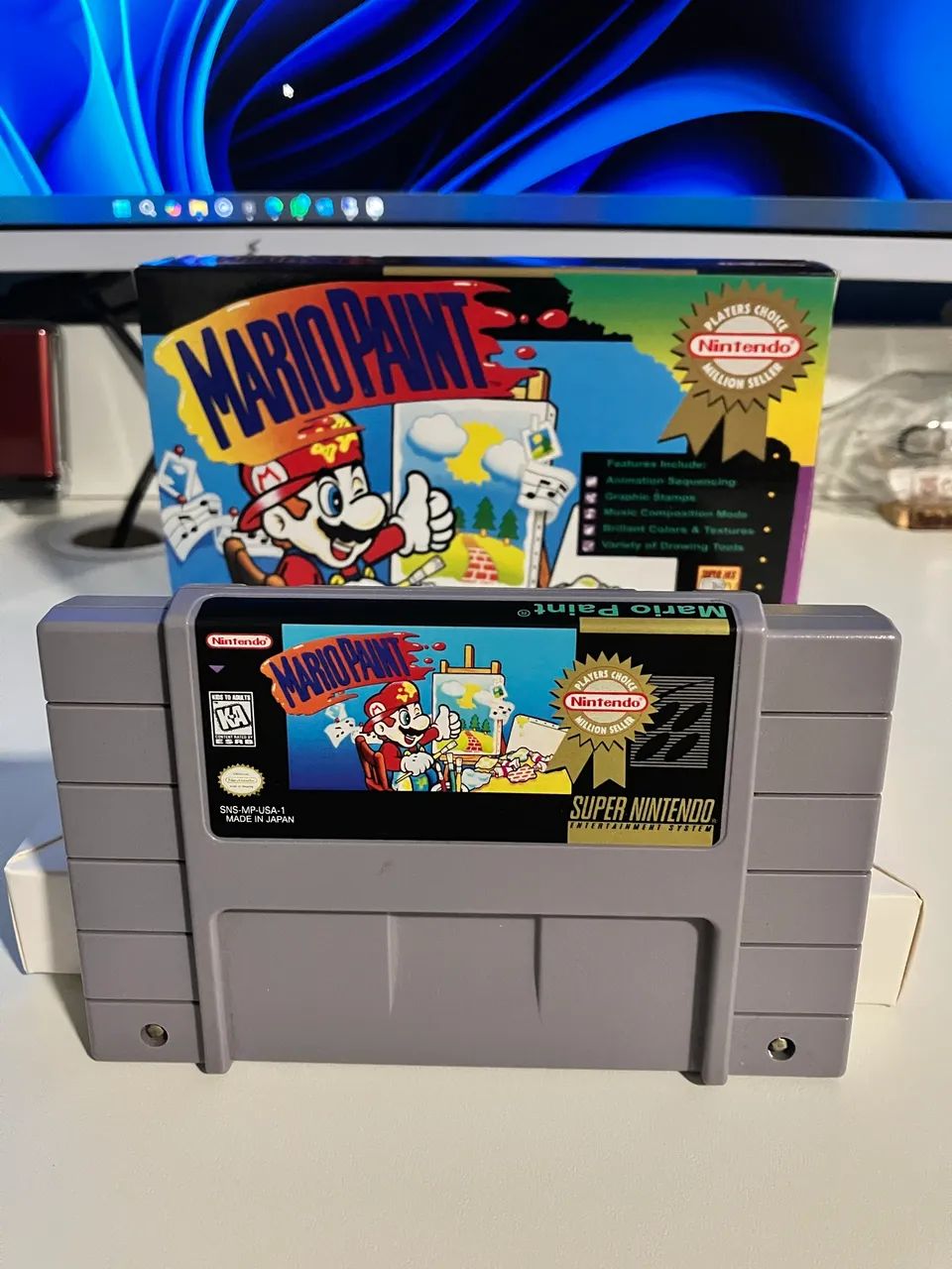 Super Mário Paint - Original Nintendo - Foto 4