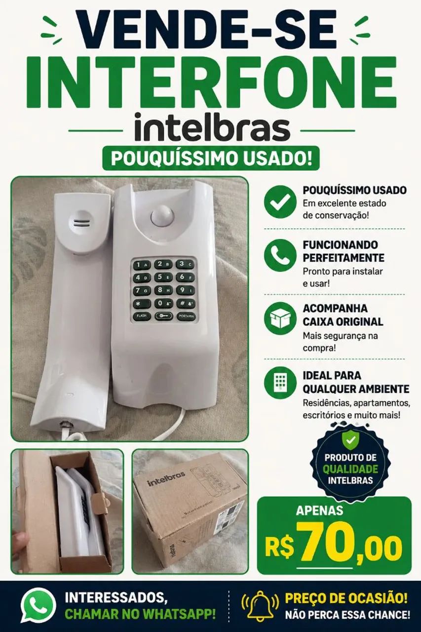 Vendo interfone novo , na caixa