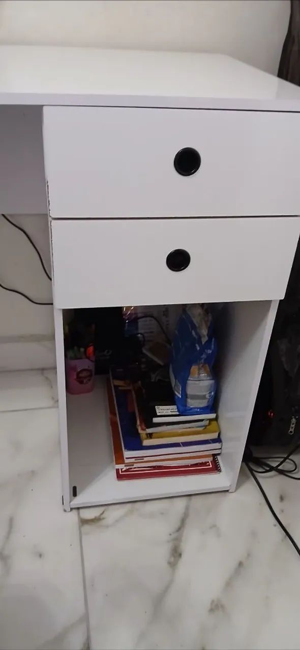 Mesa de escritório/Estudos Branca - Foto 4
