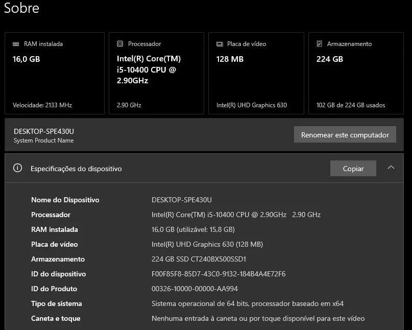 COMPUTADOR I5 10ª Geração.  - Foto 3