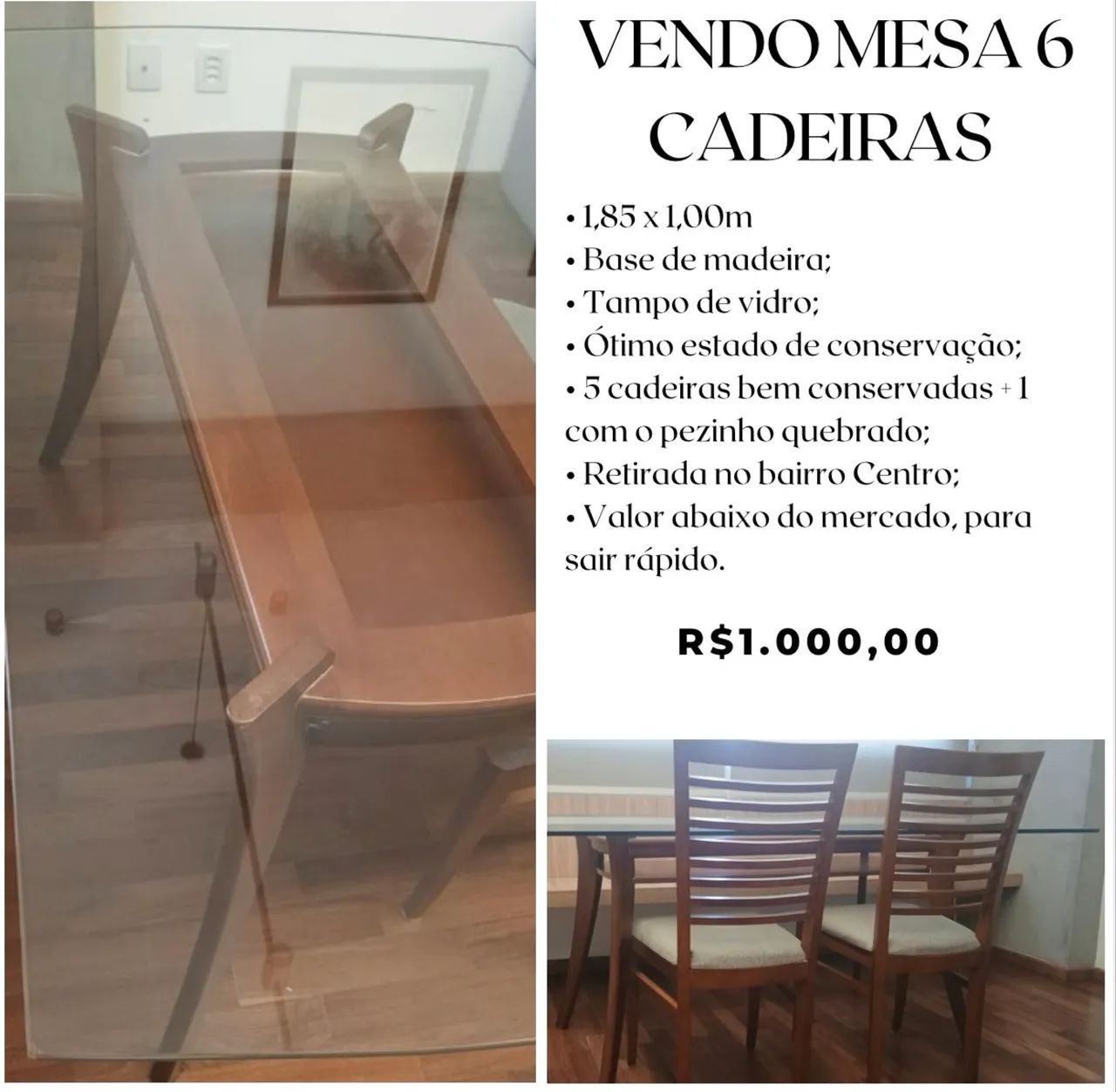 MESA 6 cadeiras