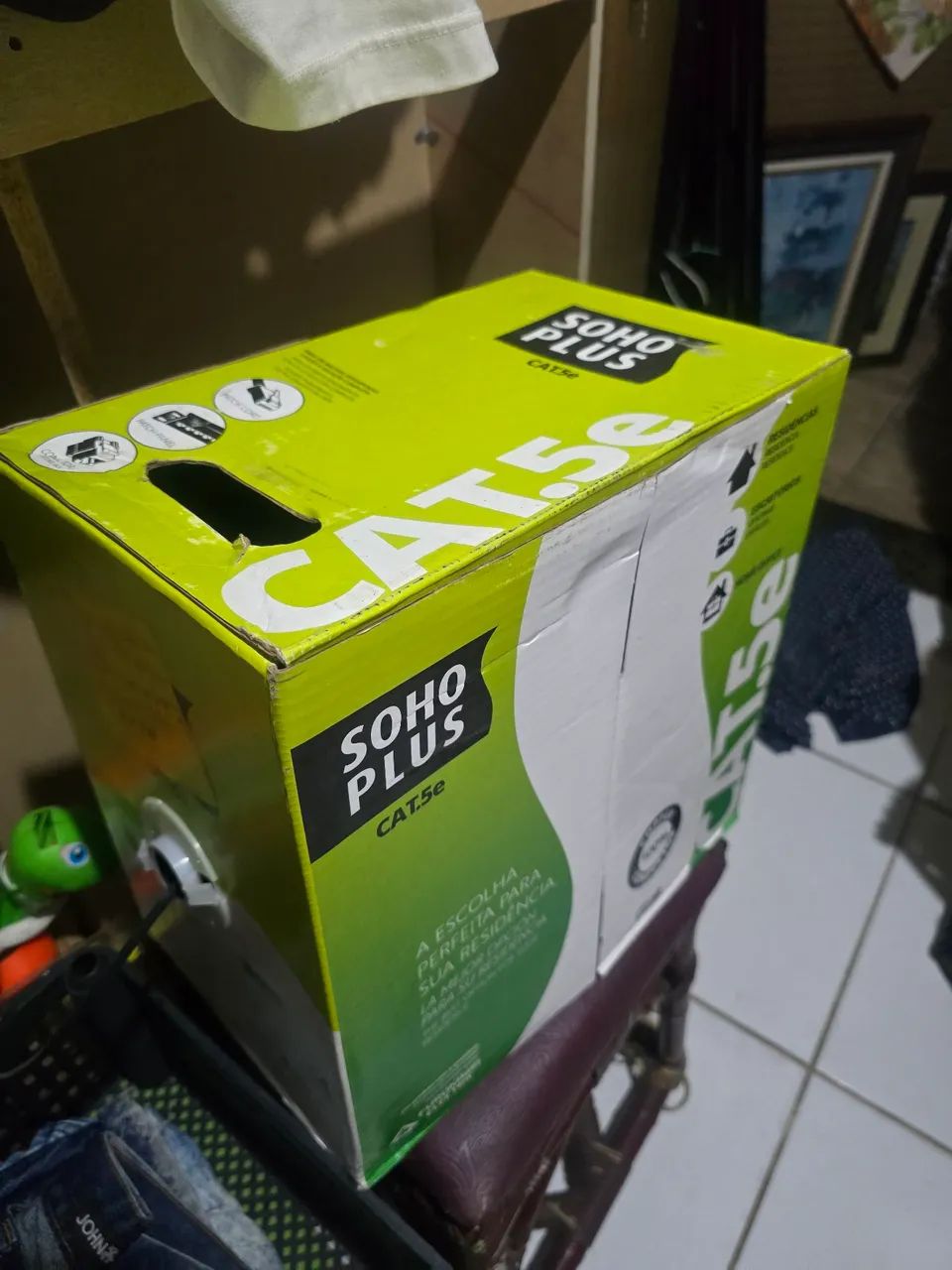 Cabo de rede Cat 5e Preto SOHO PLUS - Foto 2
