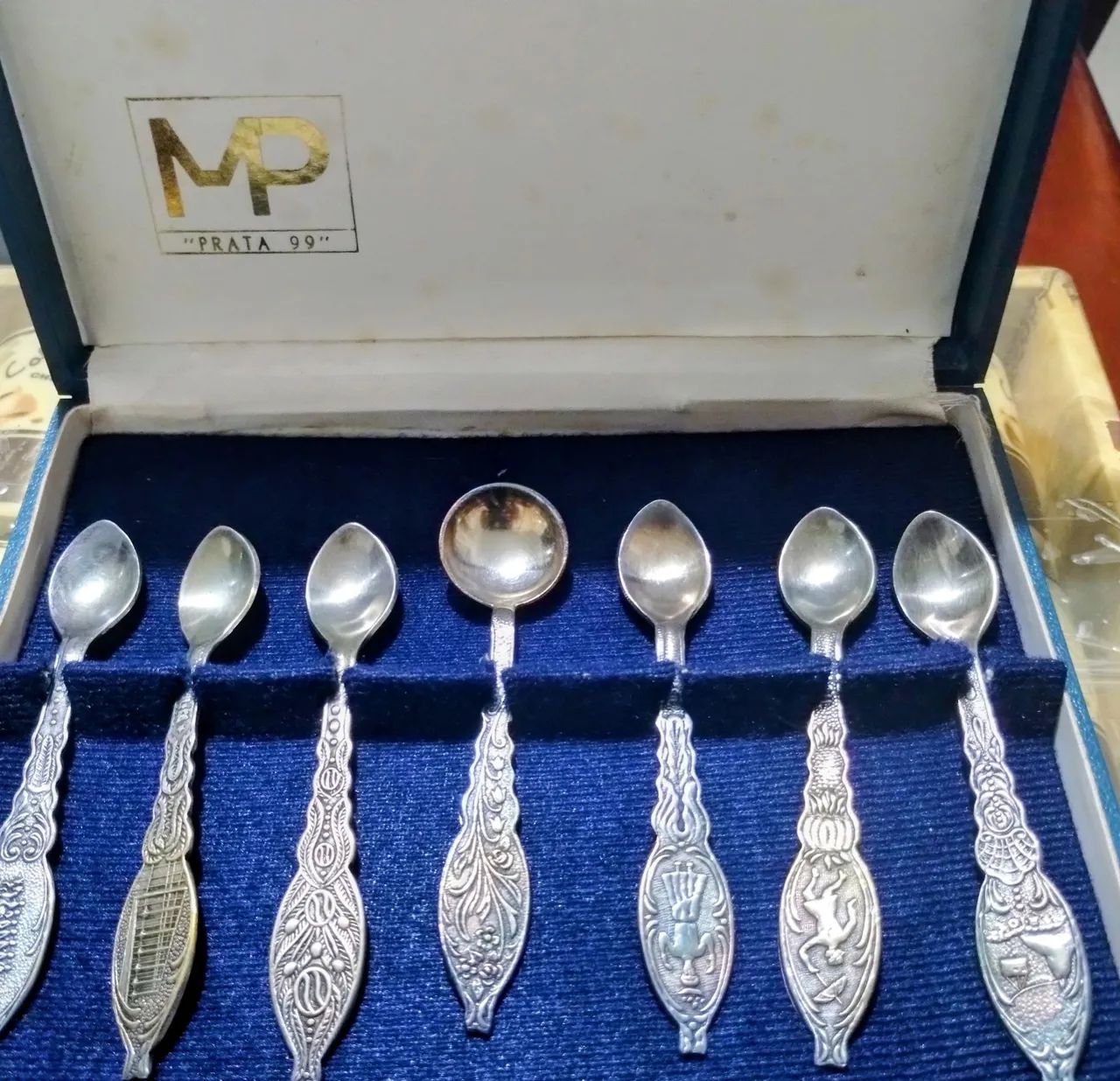 conjunto de colheres para café (ou demitasse), da marca MP "Prata 99"