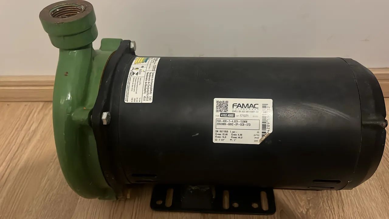  Motobomba FAMAC 4 CV Trifásica - Motor WEG - Revisada