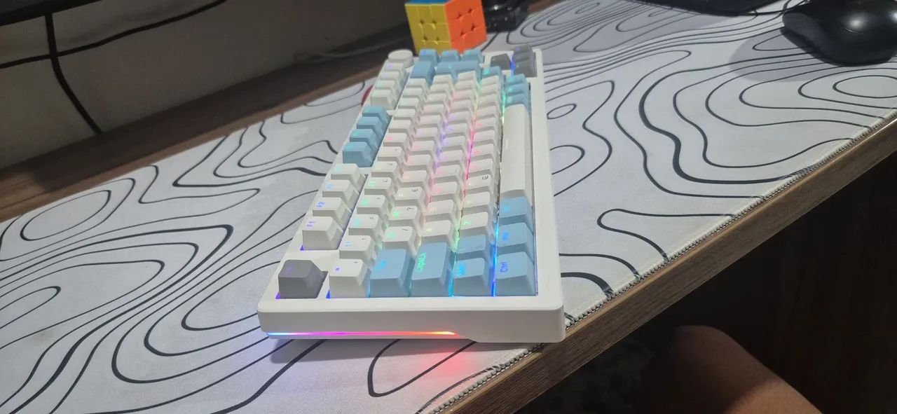 Teclado mecânico basike pro r75 com 19 tipos de com rgb com controle de volume - Foto 2