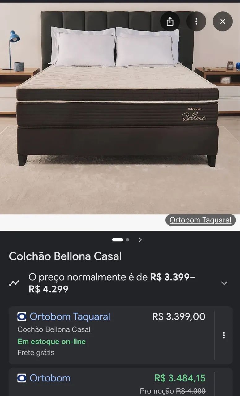 Cama Casal (Box + Baú) ORTOBOM - Foto 3