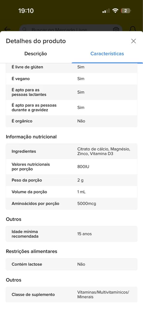 Complexo De Cálcio E Magnésio Kirland 500 Tablets Pro - Foto 5