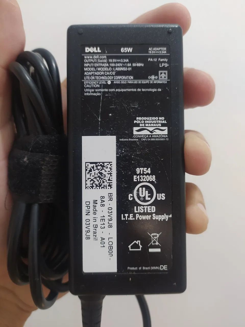 Fonte Carregador notebook Dell pino fino 19v 65w Original em ótimo estado. Entrego. - Foto 2