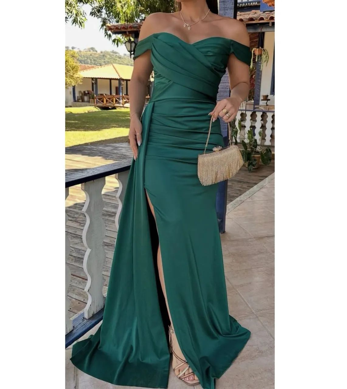Vestido verde esmeralda 