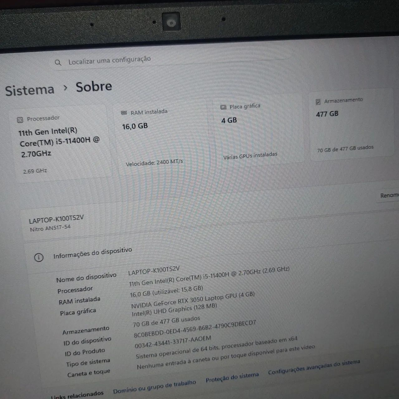 NOTEBOOK GAMER ACER NITRO  - Foto 4