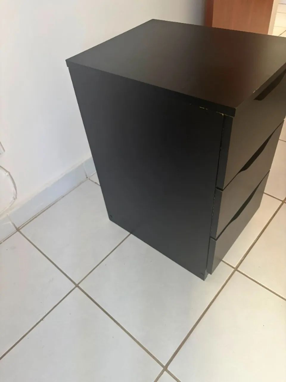GAVETEIRO MULTIUSO COM 3 GAVETAS PRETO - Foto 4
