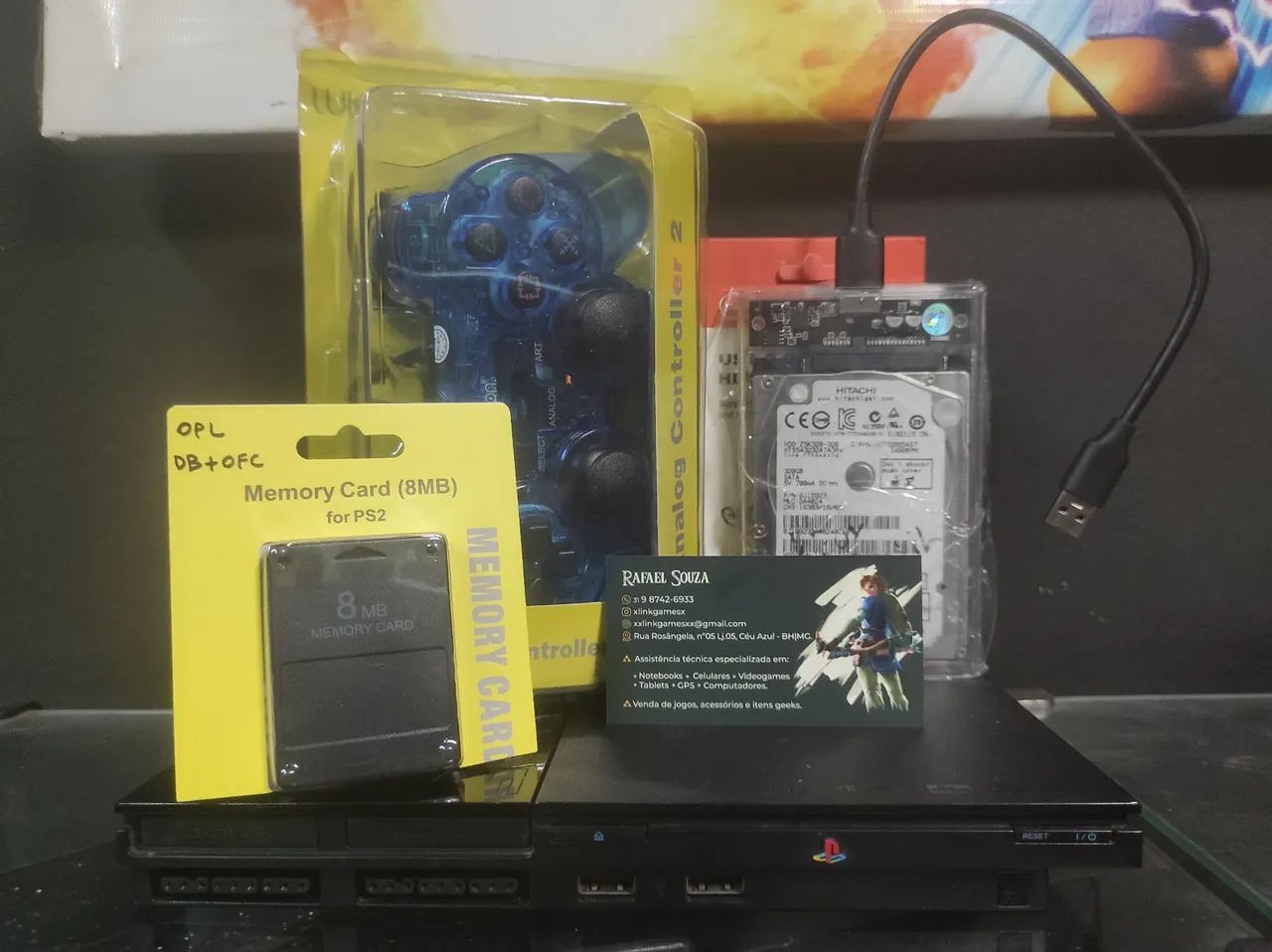 PS2 + HD cheio de jogos com garantia. 