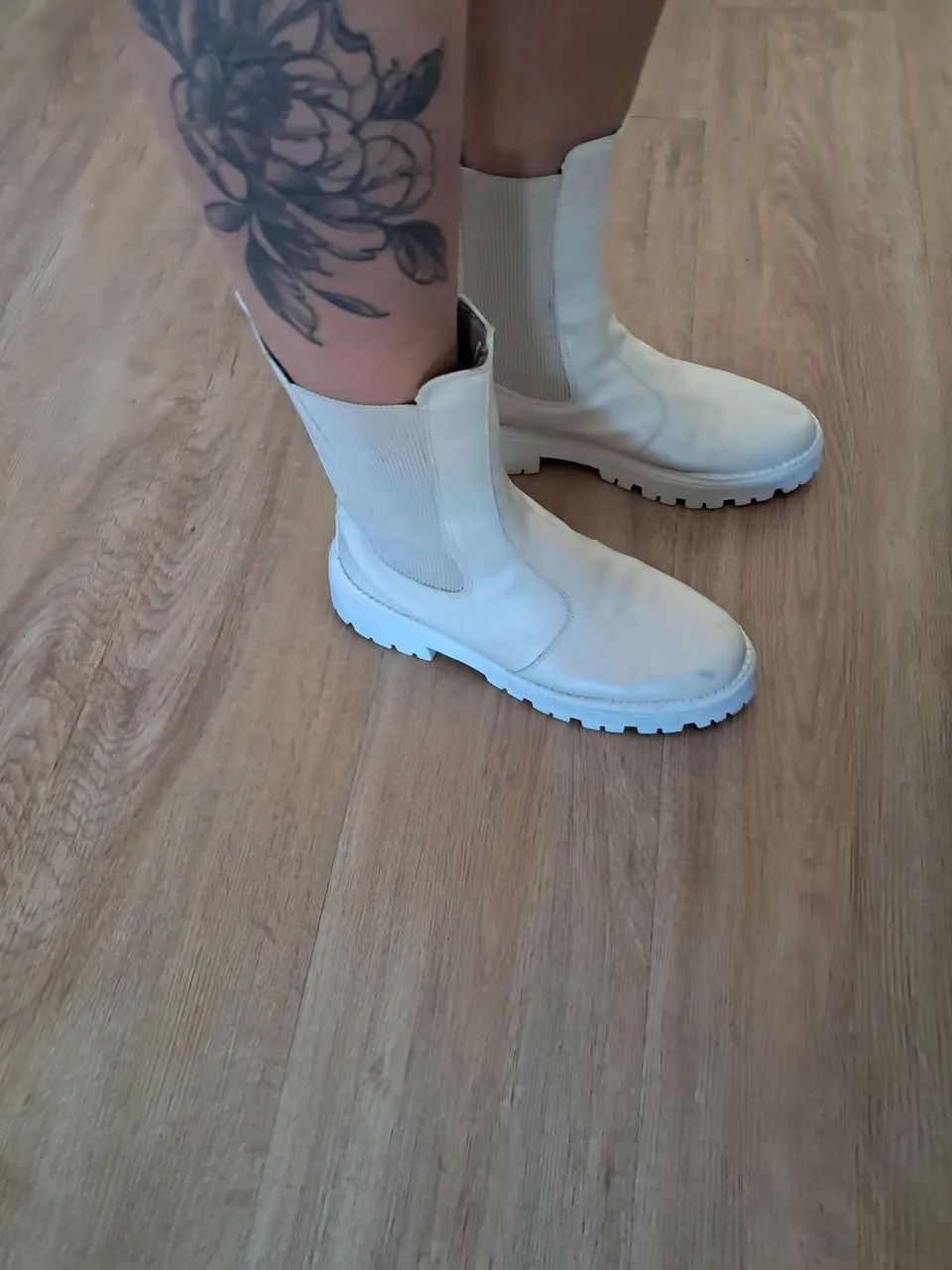  Imperdivel Bota Tratorado Off White  - Foto 5