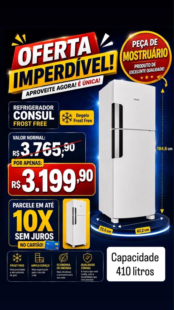 Refrigerador Cônsul 410L 