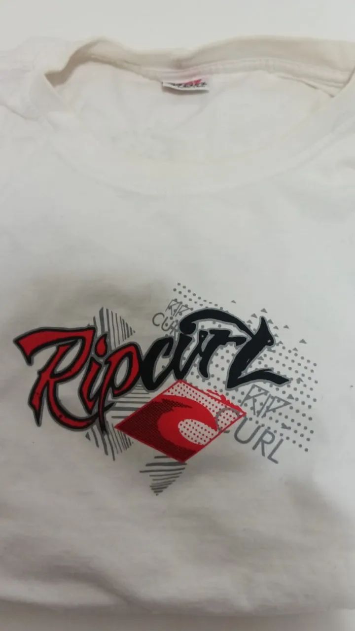 camiseta ripcurl branca p wpp:43. *