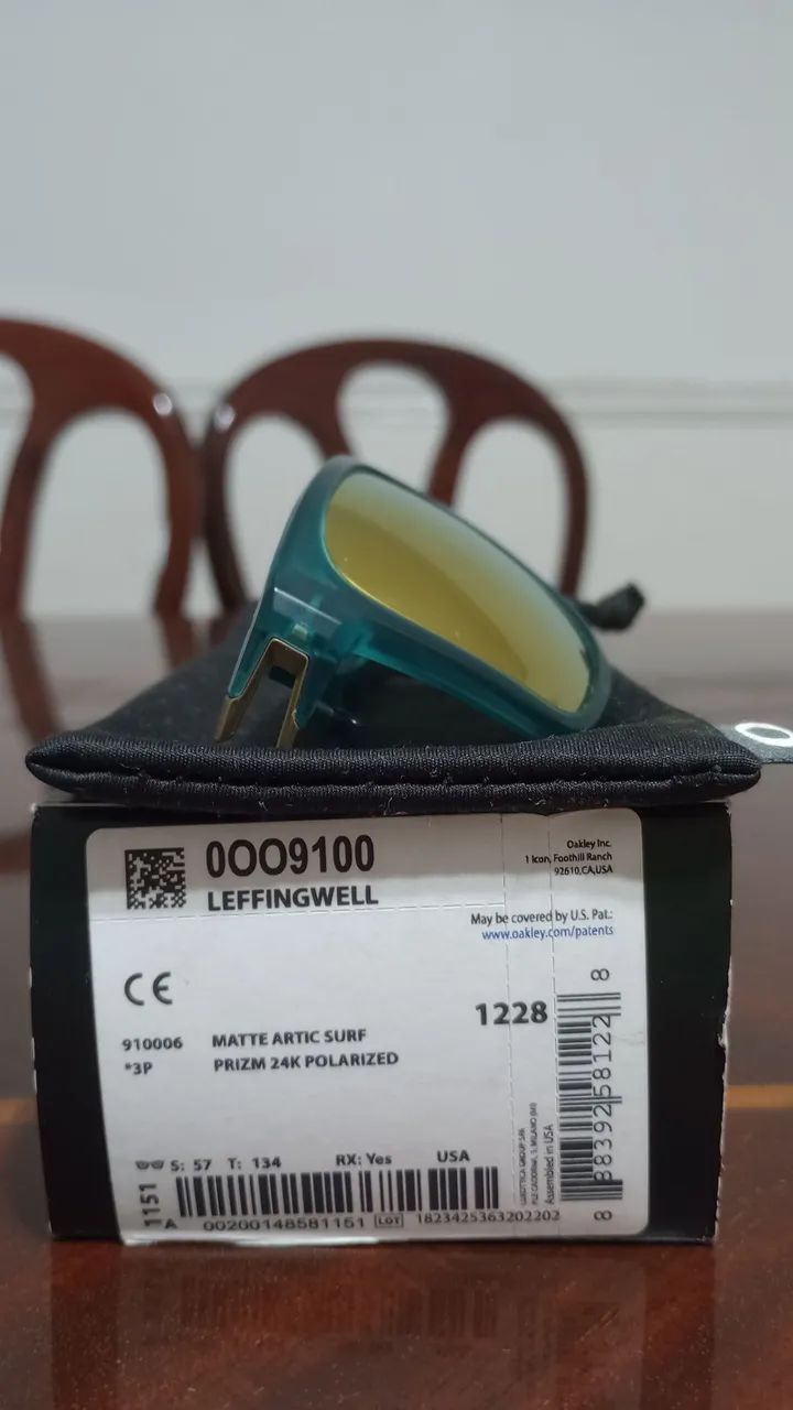 Óculos de Sol - Oakley Leffingwell Artic Surf - Original - Foto 3