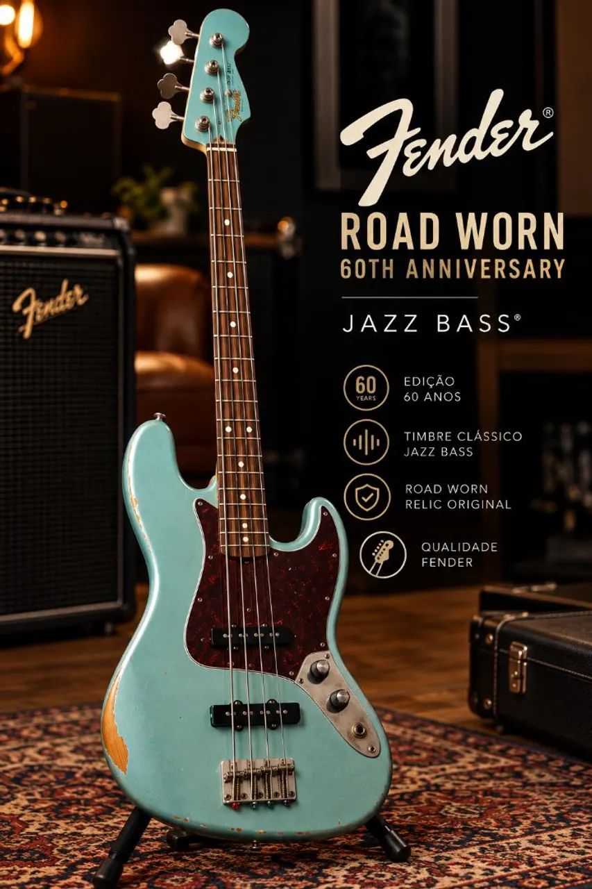 Baixo Fender Road Worn 60 - Instrumentos musicais - Asa Sul