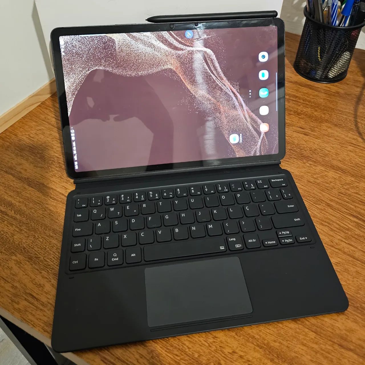 Samsung Galaxy Tab S8 5G 256GB Grafite na Caixa com Capa Teclado Original e Nota Fiscal