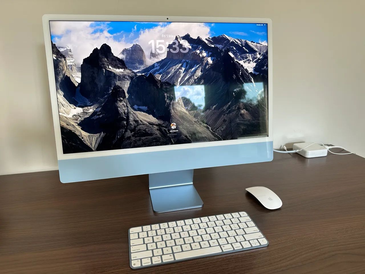 iMac 24? Apple M3 Azul ? Impecável - Computadores e Desktops