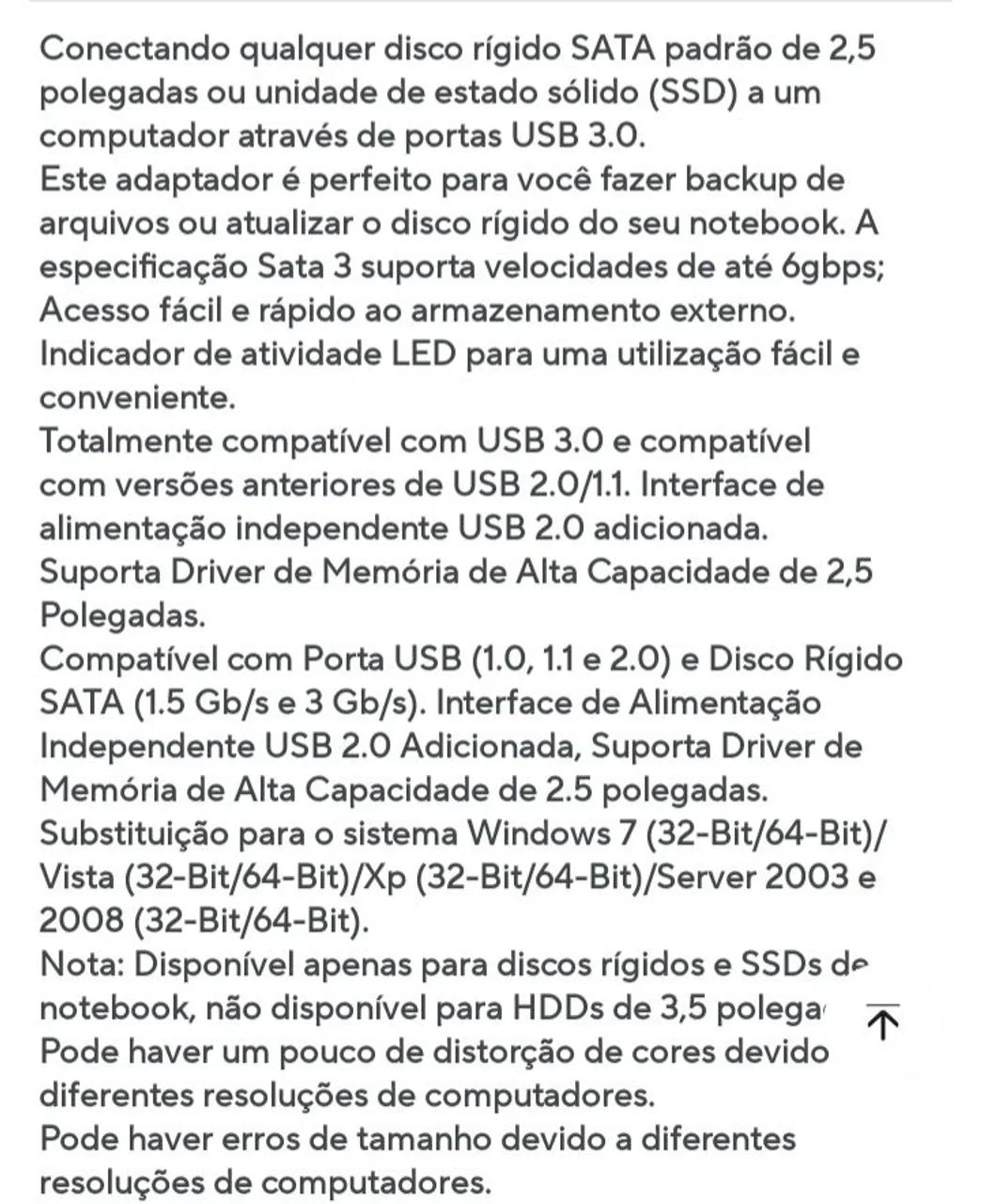 Cabo adaptador SATA USB - Foto 2
