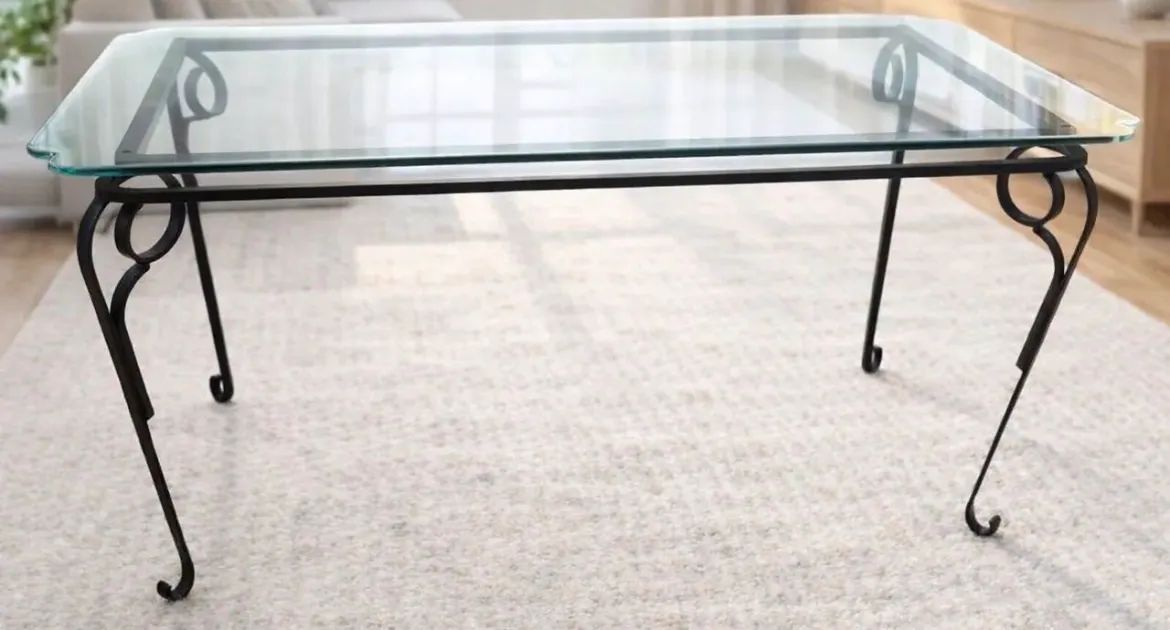 Mesa Metal Tampo Vidro